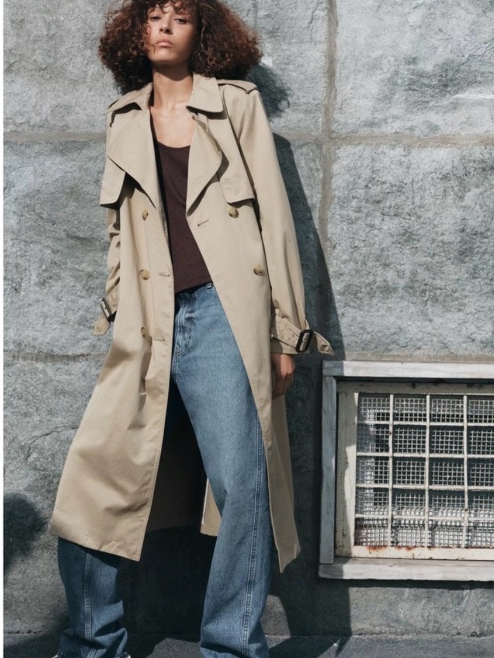 ZARA Belted Trench Coat - Picture 3 of 7